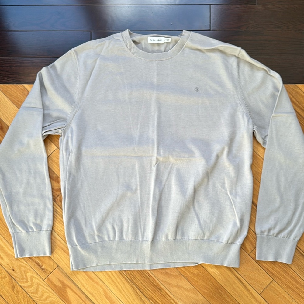 Calvin Klein sweatshirt cotton mid weight tan?